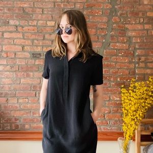 Black Burberry Mini Dress with Collar